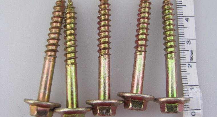 Timber Screws Hex Yellow zinc 12G-11 x 45mm(100pc)