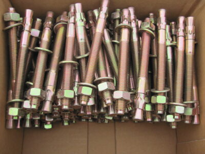 DYNA BOLT/THRU BOLT M12 x 135mm YELLOW ZINC(25pcs)