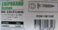 CHIPBOARD YELLOW ZINC SCREWS 8G-10 x 51mm (1000pc)