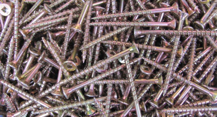 CHIPBOARD YELLOW ZINC SCREWS 8G-10 x 51mm (1000pc)