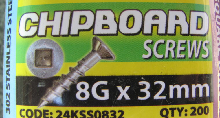 CHIPBOARD stainless steel SCREWS 8G x 32mm (200pc)