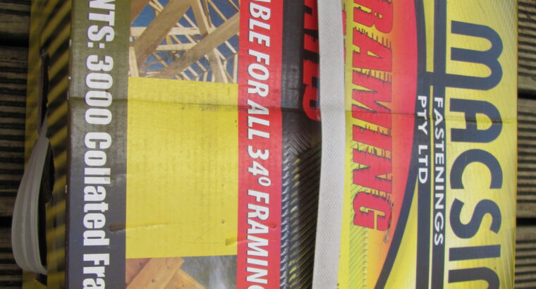 COLLATED FRAMING D-Head S/Steal Nails 65mm x 2.87m