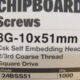 CHIPBOARD stainless steel SCREWS 8G x 51mm 1000pcs