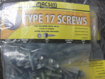TYPE 17 SCREWS 12G-11 x 35mm GALV (1000pcs)