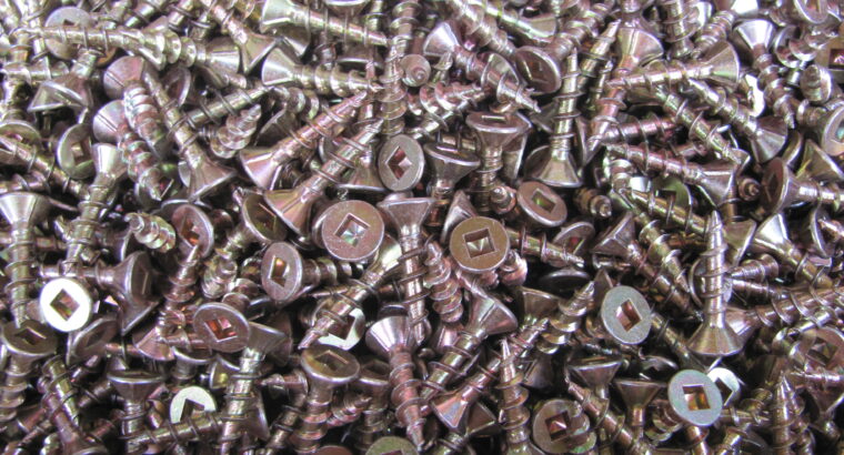 CHIPBOARD YELLOW ZINC SCREWS 8 x 3/4 (1000pc)
