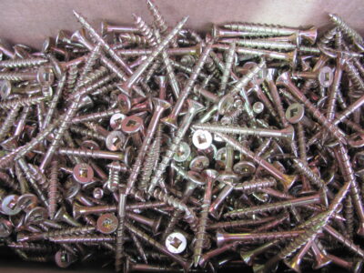 CHIPBOARD YELLOW ZINC SCREWS 8G-10 x 38mm (1000pc)