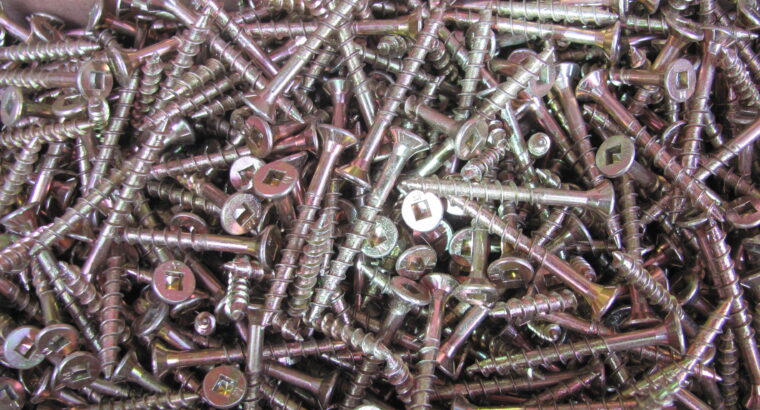 CHIPBOARD YELLOW ZINC SCREWS 8G-10 x 38mm (1000pc)