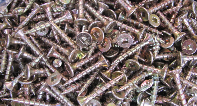 CHIPBOARD YELLOW ZINC SCREWS 8G-10 x 25mm (1000pc)