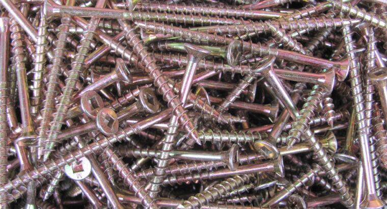 CHIPBOARD YELLOW ZINC SCREWS 8G-10 x 65mm (500pc)