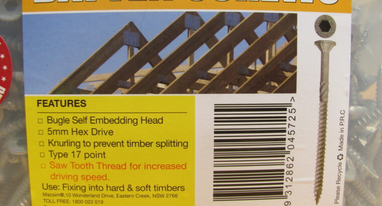 Batten Screw 14G-10x65mm GALV (1000pcs)