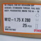 M12 x 280mm 316 Stainless Steel Hex Head Bolt