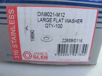 M12 ROUND WASHER 316 Stainless Steel (100pcs)