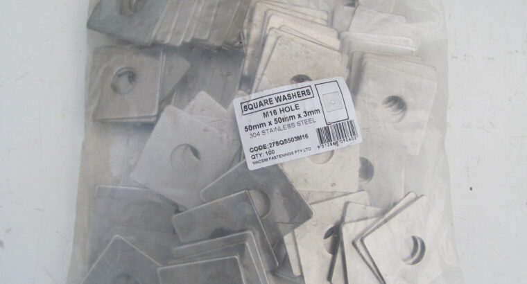 Square Washer Stainless Steel 304 M16 50x50x3