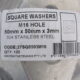 Square Washer Stainless Steel 304 M16 50x50x3