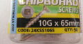 CHIPBOARD stainless steel SCREWS 10G x 65mm (50pc)