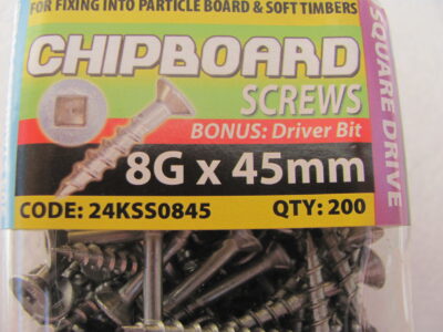 CHIPBOARD stainless steel SCREWS 8G x 45mm (200pc)