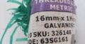 M16(1m) Threaded Rod, Hot Dip Galvanized