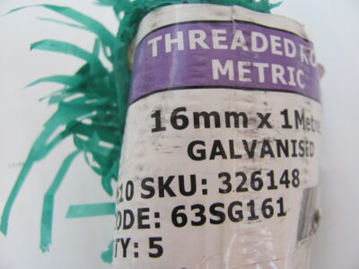 M16(1m) Threaded Rod, Hot Dip Galvanized