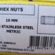 HEX NUTS M10 Stainless Steel 304(100pcs)