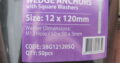 WEDGE ANCHORS 12mm x 120mm GALVANISED(10pcs)