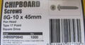 CHIPBOARD s/s 304 SCREWS 8G-10 x 45mm (200)