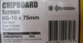 CHIPBOARD s/s 304 SCREWS 8G-10 x 75mm (200)