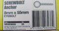 ANCHOR SCREWBOLT GALVANIZED 8mm x 55mm EYEBOLT