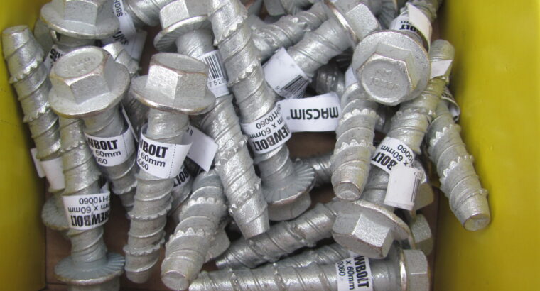 ANCHOR SCREWBOLT GALVANIZED 10mm x 60mm