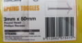 SPRING TOGGLES 3mm x 50mm