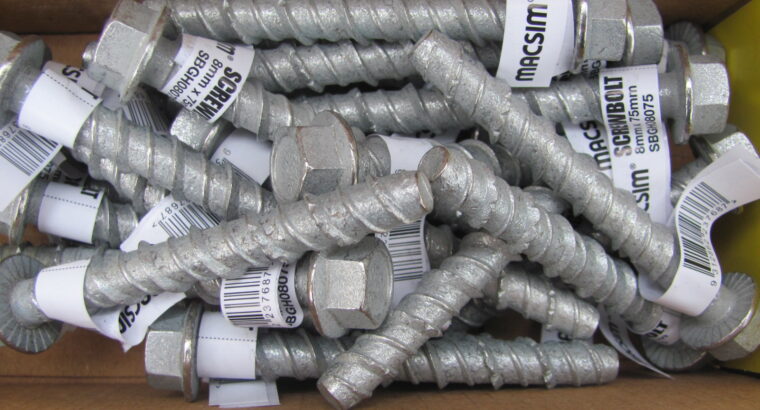 ANCHOR SCREWBOLT GALVANIZED 8mm x 75mm