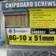 Chipboard Screws 8G-10 x 51mm 304 S/STEEL(600pcs)