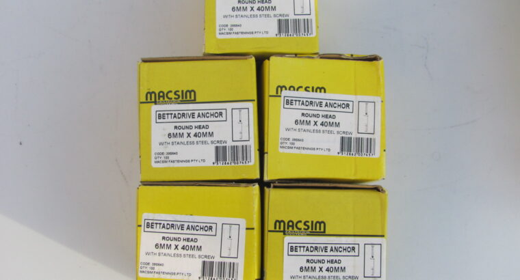 Nylon Nail-In Round Head 304 S/S 6mm x 40mm