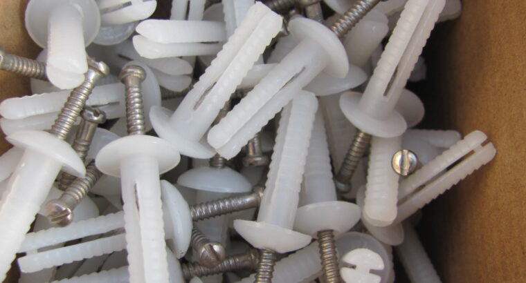Nylon Nail-In Mushroom Head 304 S/S 6.5mm x 25mm