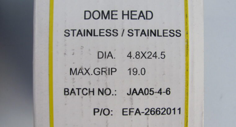 STAINLESS STEEL Blind Rivets 4.8mm x 19mm(250)