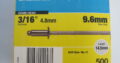 STAINLESS STEEL Blind Rivets 3/16 x 9.6mm(500)