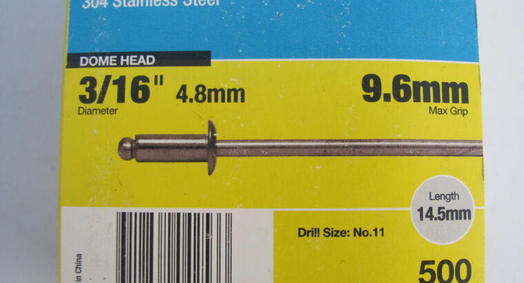 STAINLESS STEEL Blind Rivets 3/16 x 9.6mm(500)