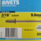 STAINLESS STEEL Blind Rivets 3/16 x 9.6mm(500)