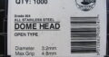 STAINLESS STEEL Blind Rivets 3.2mm x 4.8mm (1000)