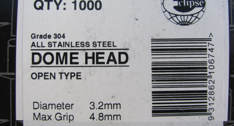 STAINLESS STEEL Blind Rivets 3.2mm x 4.8mm (1000)
