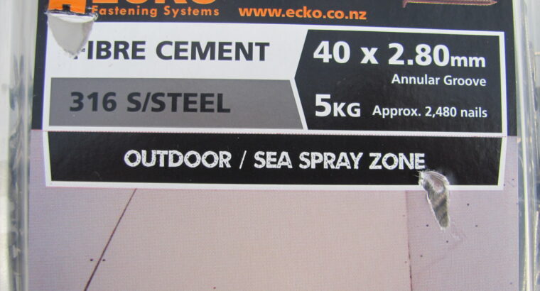 STAINLESS STEEL 316 NAILS 40mm x 2.80mm (5kg)