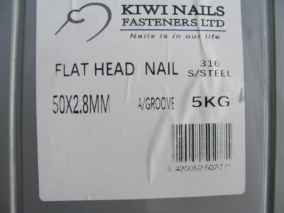 STAINLESS STEEL 316 NAILS 50mm x 2.80mm (5kg)