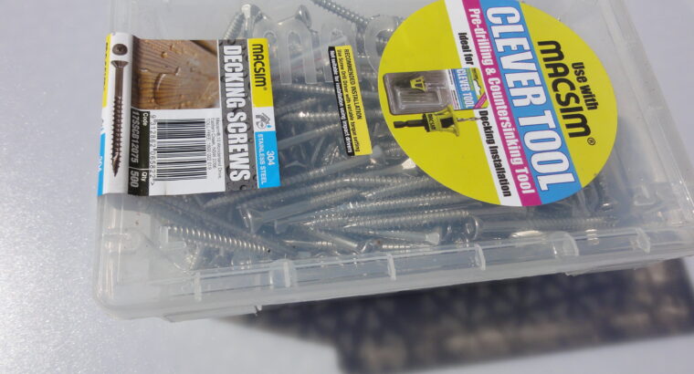 DECKING SCREWS 12G-11x75mm 304 S/S (QTY 500pcs)
