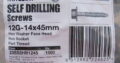 SELF DRILLING SCREWS S/S550 12G-14x45mm(100pcs)