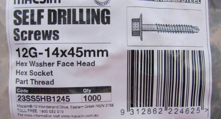 SELF DRILLING SCREWS S/S550 12G-14x45mm(100pcs)