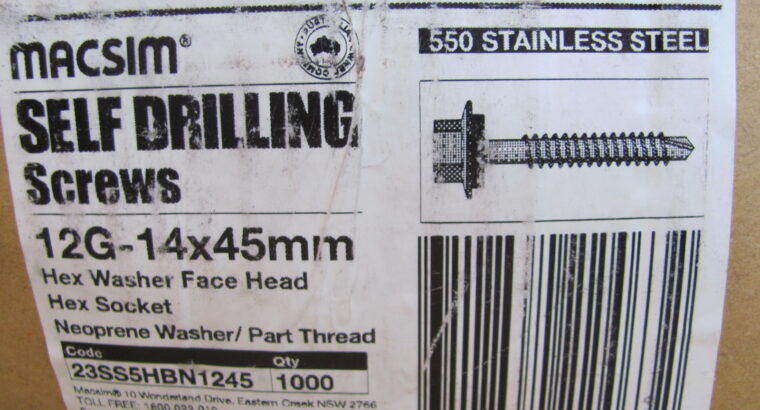 SELF DRILLING SCREWS S/S550 12G-14x45mm(100pcs)