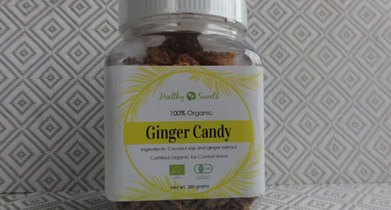 100% ORGANIC GINGER CANDY 200 grams