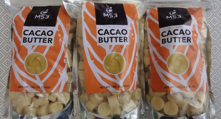 100% PURE ORGANIC CACAO BUTTER 1Kg