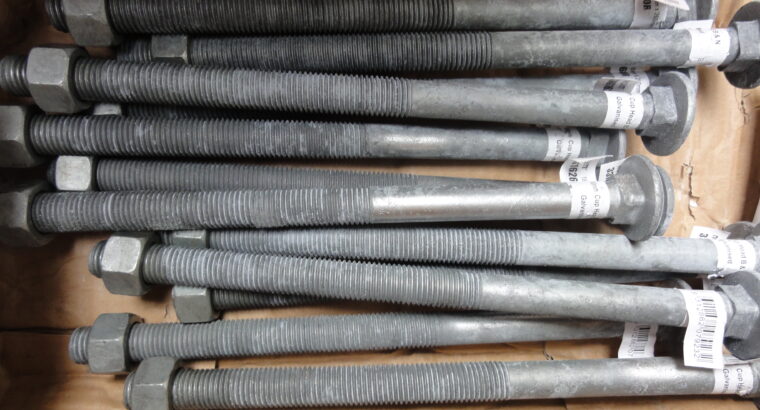 M16 x 260mm GALVANIZED MUSHROOM HEAD + NUT