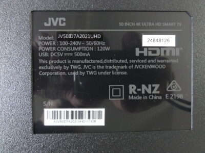 BROKEN SCREEN TV JVC JV50ID7A2021UHD WORKS