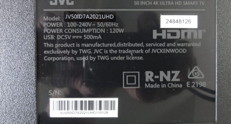 BROKEN SCREEN TV JVC JV50ID7A2021UHD WORKS